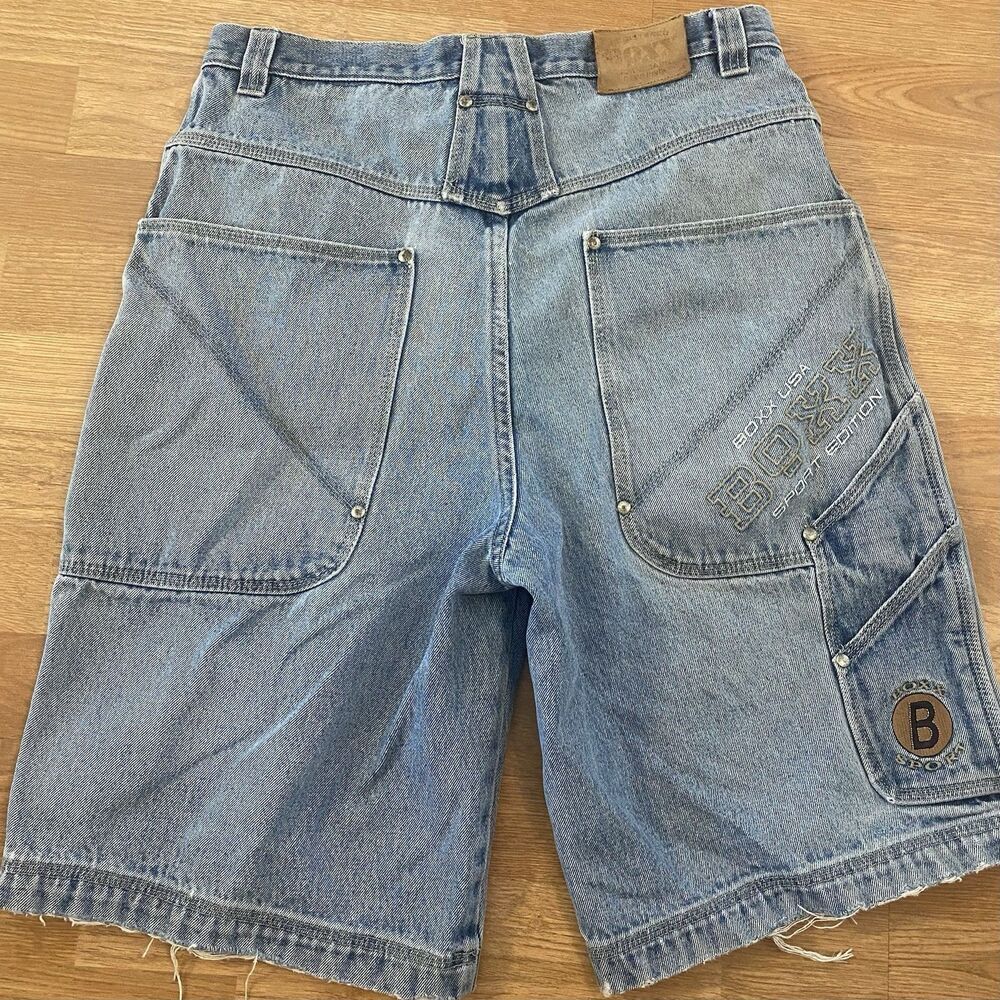 Vintage Boxx Jeans USA Sport Edition denim carpenter shorts Size 36W - Picture 2 of 13
